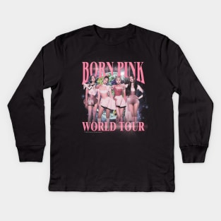 BORN PINK WORLD TOUR Kids Long Sleeve T-Shirt